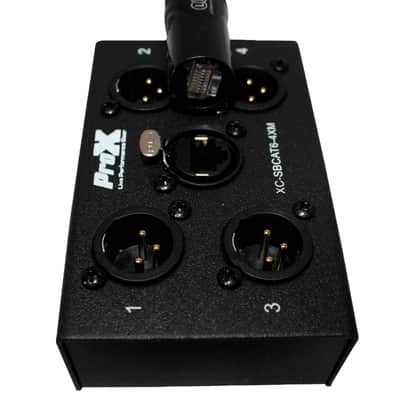 ProX 4 Channel XLR Male over CAT-5/CAT-6 Portable Snake Box [XC-SBCAT6-4XM] image 3