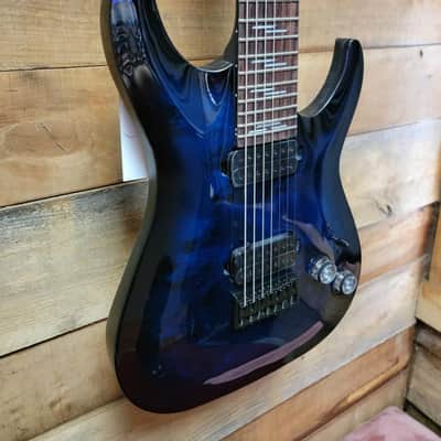 Schecter Guitar Research Omen Elite-7 - See-Thru Blue Burst image 6