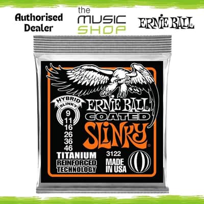 Ernie Ball Coated Titanium RPS 9-46 Hybrid Slinky Electric Guitar Strings - 3122 image 1