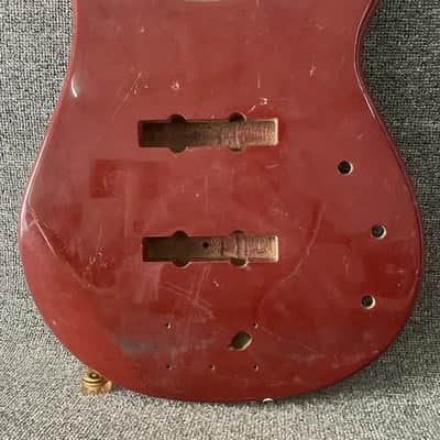 Red 4 String Bass DIY Project Basswood Body image 7