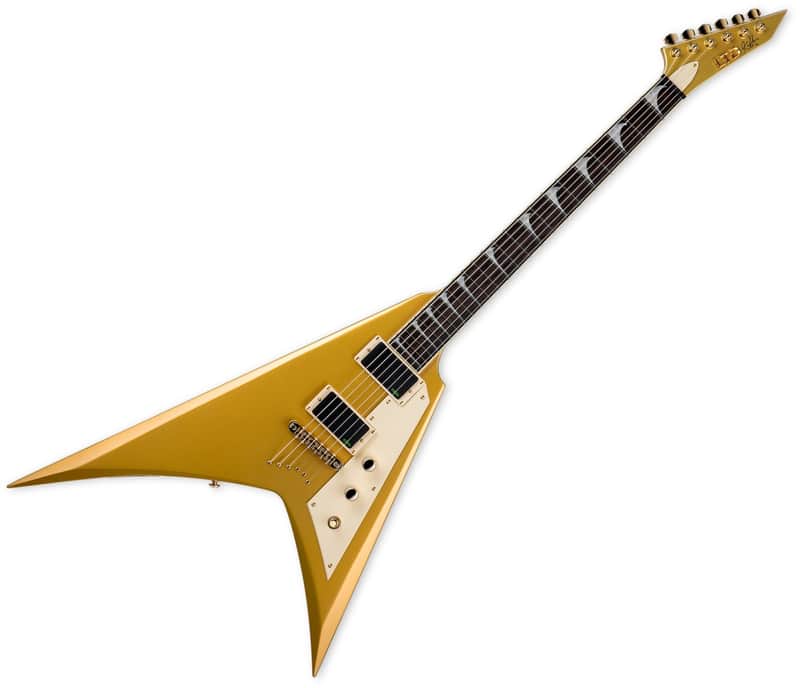 ESP LTD KH-V Kirk Hammett Signature Guitar Metallic Gold B-Stock image 1