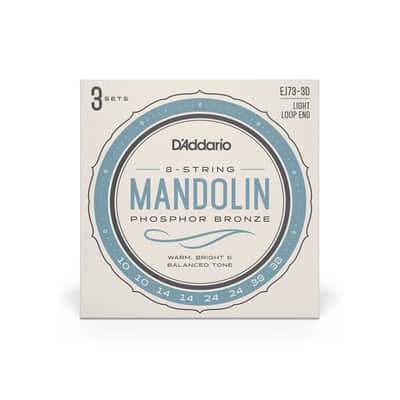 3 Pack, D'Addario 10-38 Light Phosphor Bronze 8 String Mandolin Strings EJ73-3D image 2