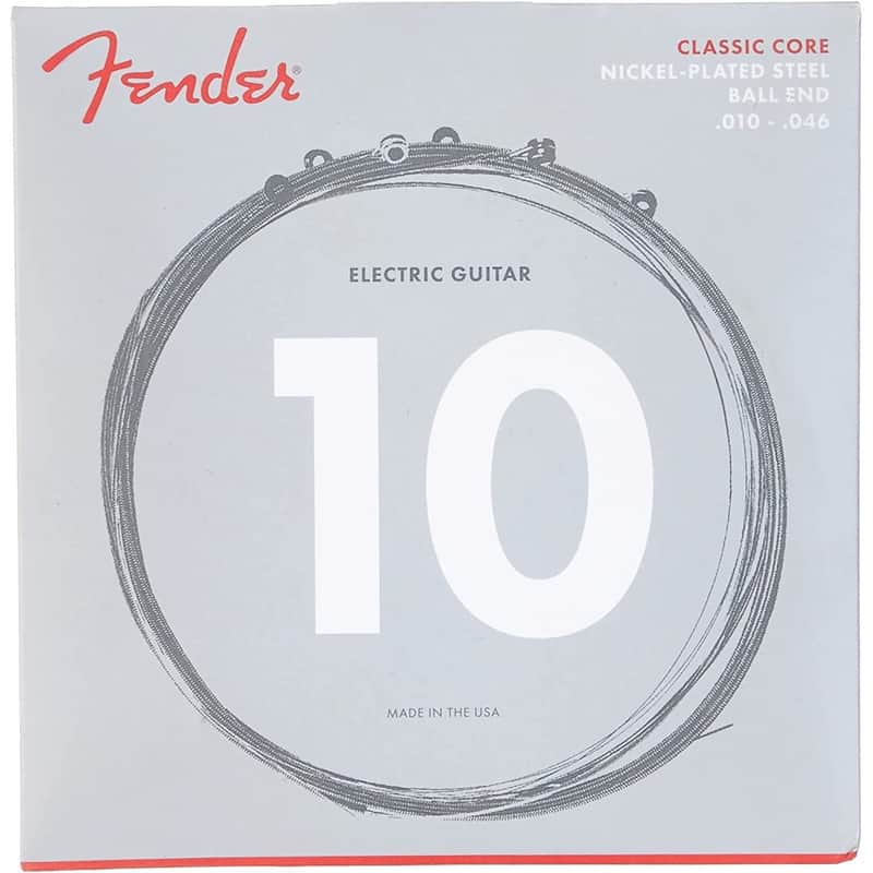 Fender Classic Core Electric Guitar Strings, 155L, Vintage Nickel, Ball Ends (.009-.042) image 1