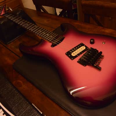 Kramer Japan Purple Burst ESP Custom Shop Original Floyd Rose George Lynch Banana Hockey Headstock image 8