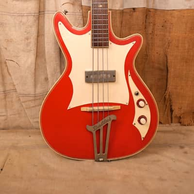 Dallas Bass Guitar 1960's Red image 2
