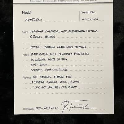 Tausch Montreux Porsche Agate Grey Metallic, 3 Staple P-90's NEW (Authorized Dealer) *Demo Added* image 13