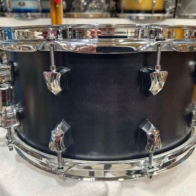 SJC 7"X14" Tour Model 10 ply maple (1274-12154) 11/24/20 - Black Matte Lacquer image 3