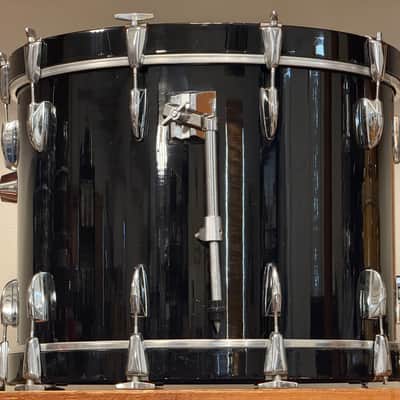 1986 Yamaha 8000 Tour Custom Piano Black Lacquer 12/13/16/22 Drum Kit image 5