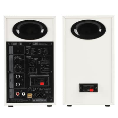 Edifier MR3 Powered Studio Monitor Speakers, Hi-Res Audio Certified Bluetooth V5.4 Active Bookshelf Speakers, 2.0 Computer Speaker with Headphone Output RCA AUX Balanced TRS Input - White (Pair) image 3