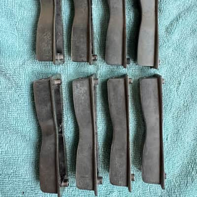 Ludwig Lot of 8 Bass Drum Bow Tie Lugs - Transition Badge - 3 7/8” 50s 60s - Nickel image 4