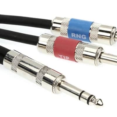 Pro Co IPBQ2Q-3 1/4-inch TRS Male to Dual 1/4-inch TS Male Insert Cable - 3 foot image 2