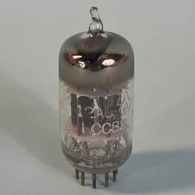 1970 General Electric 12AU7A ECC82 Vintage GE Short Plate Halo Getter Tube! T155 image 1