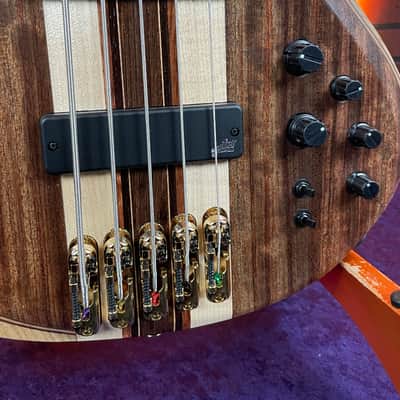 Ibanez BTB1835 NDL 5 String Electric Bass. Natural Shadow Low Gloss with Bag image 3
