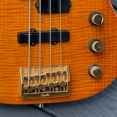 Fender Precision Bass 40th Anniversary 1992 - stunning Amber finished Flamey Maple neck by the Custom Shop ! image 11