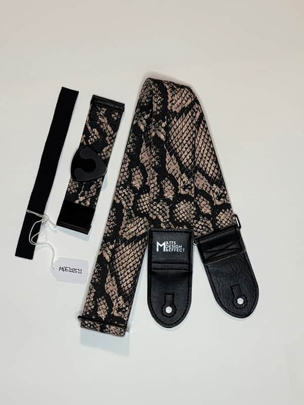 Snake Outdoor Cotton Canvas guitar strap w/ matching guitar pick holder handmade by MattS Design & Effect image 1
