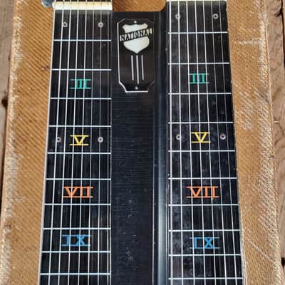 National Grand Console Doubleneck 8 String Lap Steel 1940 w/Tweed Case - Black image 3