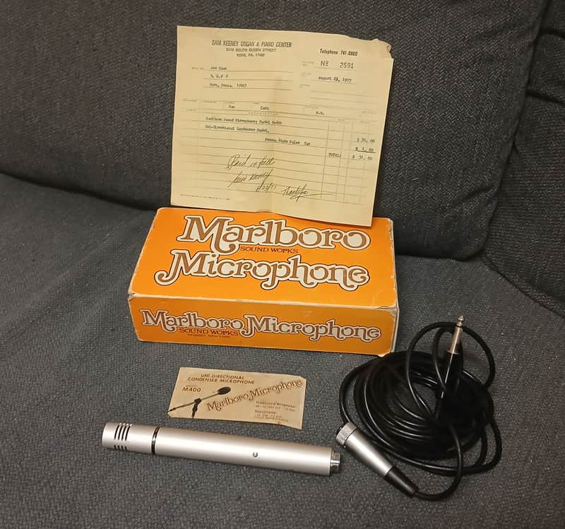 70's Marlboro Sound Works M-400 Uni-Directional Condenser Microphone Mic M400 image 1