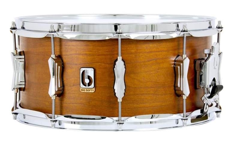 British Drum Co. BS-14-65-SN Big Softy Series Cherry and Balsa Snare. 6.5" x 14" image 1