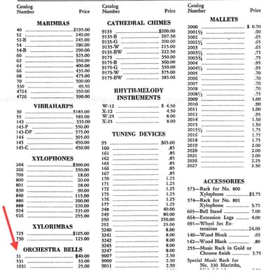 Deagan Special No.31 Orchestra Bells 1939 (sound file) image 16