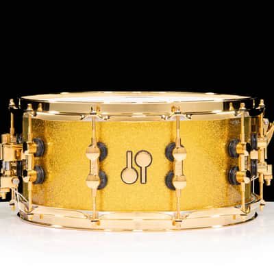 Sonor SQ2 14x6.5 Vintage Maple Snare - Gold Sparkle Lacquer - Gold Hardware image 1