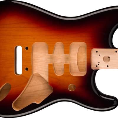 Genuine Fender Deluxe Series Stratocaster HSH Body Modern Bridge 3-TONE SUNBURST image 2