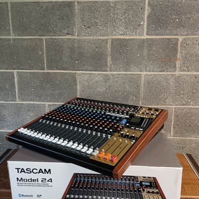 TASCAM Model 24 Multitrack Recorder / Mixer / USB Interface - Black with Wood Cheeks image 1