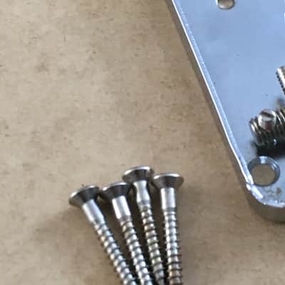 Vintage 50s Reissue Fender Pat. Pend. USA Lightly Aged Tele Ashtray Bridge Relic 3 Threaded Saddles image 3