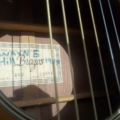 Brazos Acoustic Guitar~Model 202~Rosewood,Japan~Large Soundhole~Bluegrass~Cannon image 3