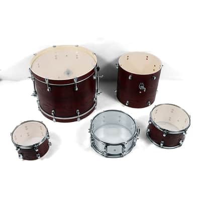 Ludwig BackBeat Elite 5-Piece Complete Drum Set With 22" Bass Drum, Hardware & Cymbals - Regular Ruby Grain image 2