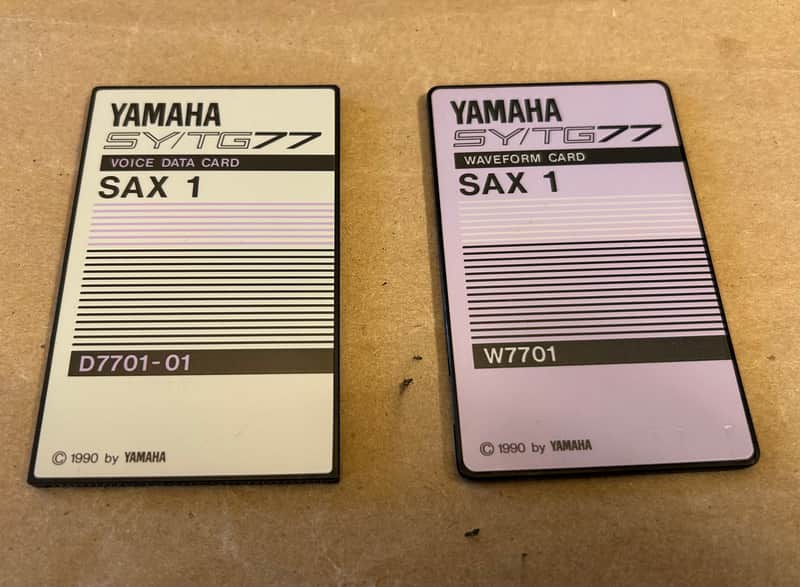 Yamaha  S7701 SAX 1 Card Set  Waveform & Voice Data SY/TG77 1990 image 1
