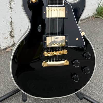 Epiphone IGC Inspired by Gibson Les Paul Custom Ebony New Unplayed Auth Dlr 8lb10oz #705 image 1