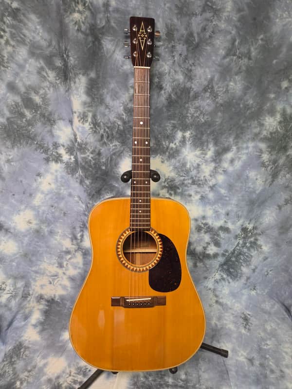 Vintage 1981 Japan Hand Made Alvarez Model 5017 Dreadnought Solid Spruce Top X-Braced New Strings Pro Setup Newer Gigbag image 1