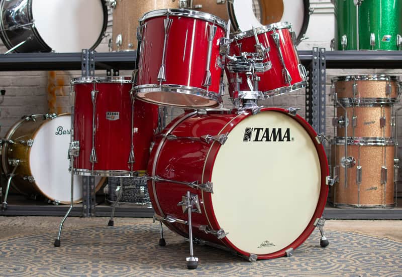 1980s Tama Granstar II Firestorm Red Drum Kit image 1
