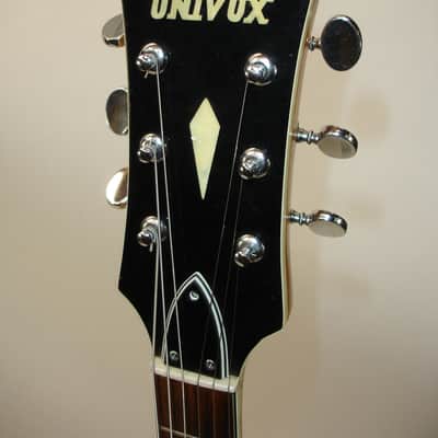 1970's Univox Coily U1825 Semi-Hollow Electric Guitar, Sunburst w/ Case image 12