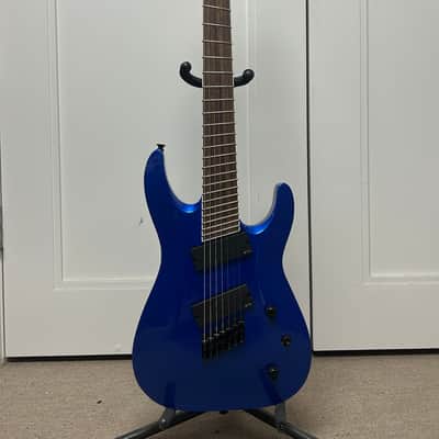 Jackson X Series SLAT7 MS Multiscale Soloist Archtop 7 String Electric Guitar Metallic Blue image 1