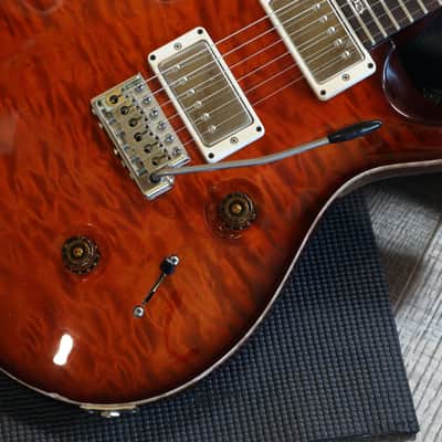 2011 PRS Custom 24 Quilt 10 Top Electric Guitar Dark Cherry Burst + OHSC image 6
