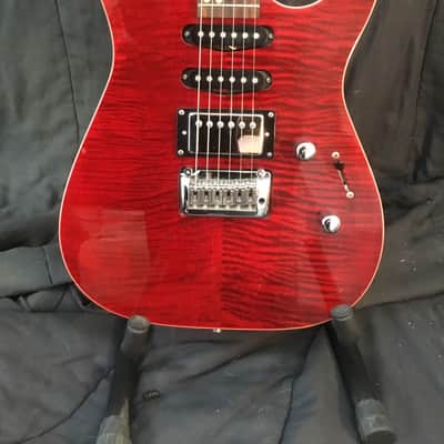 Brownsville New York Strat Style Guitar Red Flame Maple | Reverb