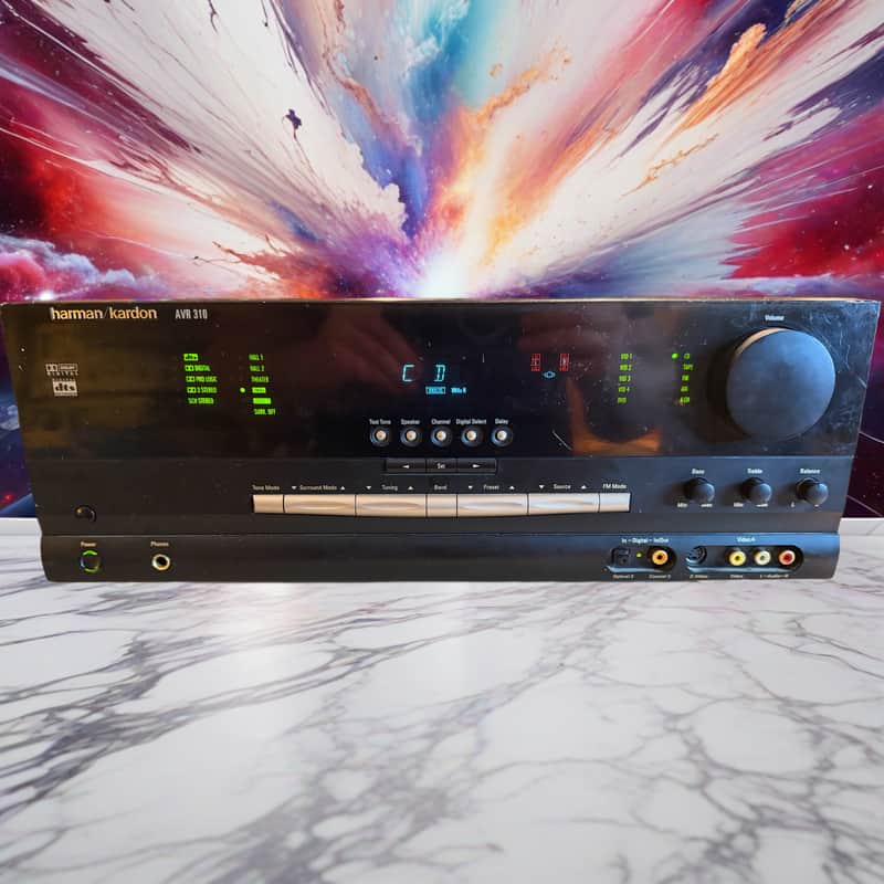 Harman Kardon AVR-310 AV Receiver 🎵 Home Theater 5.1 Ch Dolby Black *SERVICED* image 1