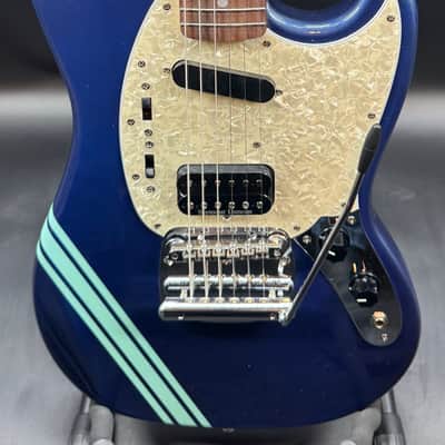 Fender Kurt Cobain Mustang 2012 - Dark Lake Placid Blue with Stripe image 6