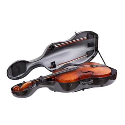 Crossrock 100% Carbon Fiber Case fits 4/4 Full-Size Cello, 7 Lb Lightweight image 4