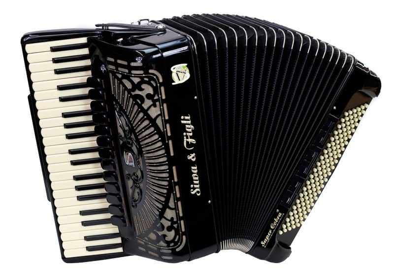 Siwa & Figli Accordion, Super Cobra  18.5" Keyboard Black image 1
