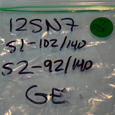 1952 General Electric 12SN7GT Vintage 1950s GE Gray Plate Rectifier Tube! T528 image 8