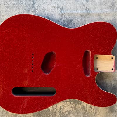 BMC Guitar Body 60's Style Tele® Telecaster® Standard Route Double Bound Red Sparkle image 1