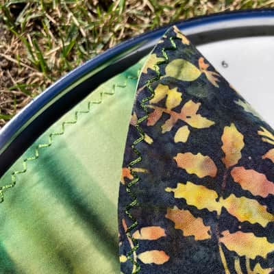 12" reversible Drum Bunny cotton drum cover - partial mute - dampener - compare to Big Fat Snare Drum Quesadilla, Drum Tortilla image 2
