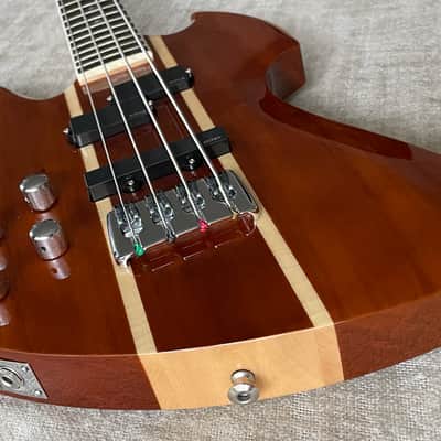 B.C. Rich Heritage Classic Mockingbird Bass LH Left Hand Lefty KOA Active EMG Pickups image 7