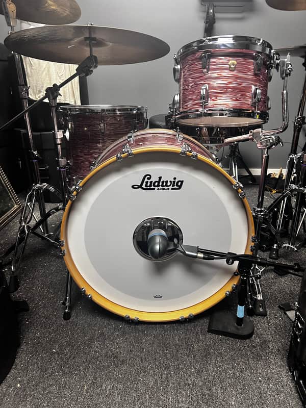 Ludwig Classic Maple Pro Beat Outfit 9x13 / 16x16 / 14x24" Drum Set 2022 - Present - Vintage Pink Oyster image 1
