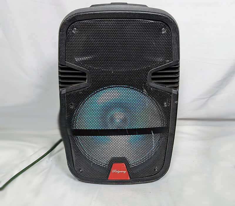 Ridgeway QS-805 Portable Audio Bluetooth - Portable - Woofer Rechargeable Speaker with Long-Lasting Battery USB/FM Radio/AUX in/Mic in/with LED Light - Black image 1