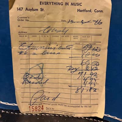 Vintage 1966 Giannini Model 6 Classical Guitar – Original Melody Music Co. Receipt & Case - Made in Brazil image 3