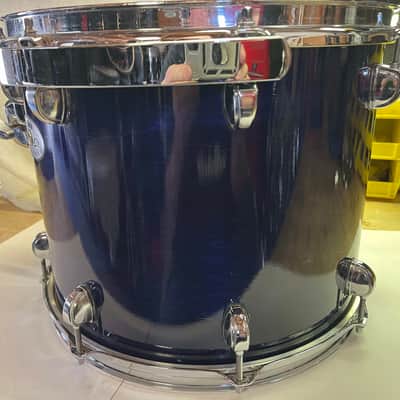 Premier Artist Birch 90s/2000s - Blue Lacquer UK built 14X11 rack tom/floor tom Nice! image 6