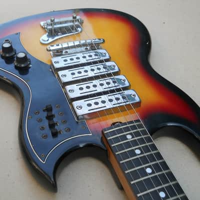 Teisco Del Rey / Kawai Vintage 1960s SG Style 4-Pickup Guitar Japan image 6